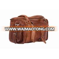 Real goat genuine leather hand made mini travel and luggage ladies bag