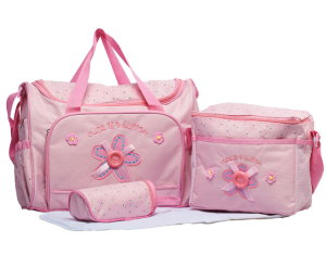 4PCS/Set Pink Stock Diaper Bag